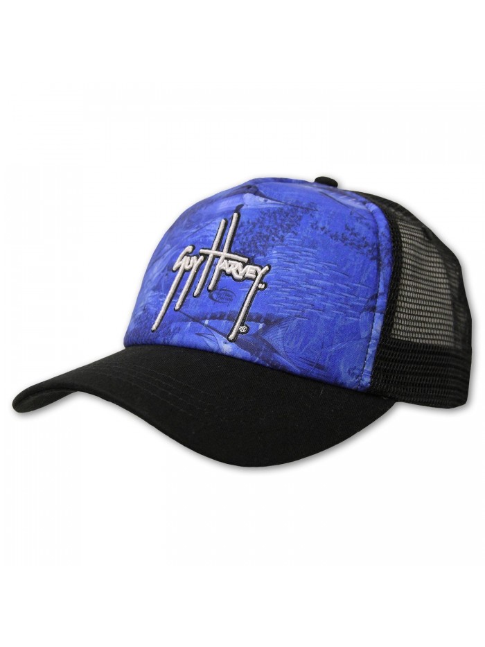 Guy Harvey Legend Camo Trucker Hat - Royal Blue - CY11JNKTS4T