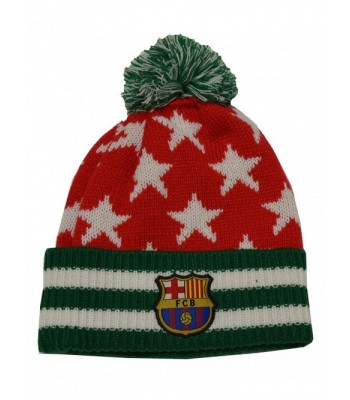 Fc Barcelona Beanie Christmas Pom Pom Skull Cap Hat Santa Hat - Red white - CF128DHQ0BB