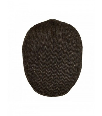 VOBOOM Herringbone Newsboy Cabbie Coffee in Men's Newsboy Caps