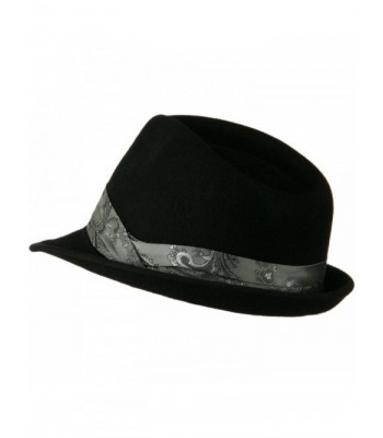 Wool Felt Fedora Satin Band in Men's Fedoras