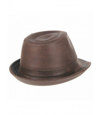 WITHMOONS Indiana Leather Fedora LD3278 in Men's Fedoras