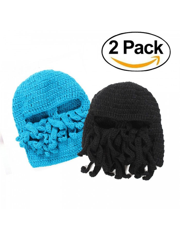 WindGoal Unisex Octopus Barbarian Beanie - Black+blue - CS1864ERZRZ