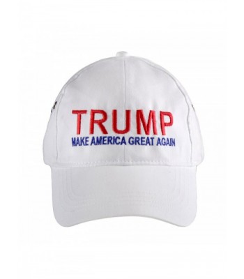 Donald Trump 2016 Adjustable Adult Unisex Cap "MAKE AMERICA GREAT AGAIN!" Beautiful EMBROIDERED Text - White - C9129SP32AN