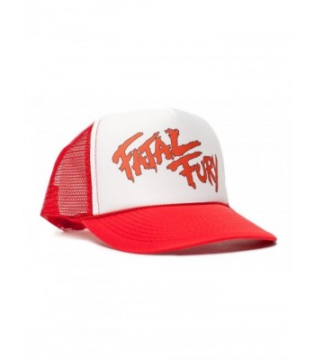 Fatal Fury Unisex-Adult Trucker Hat -One-Size Curved Bill Red/White - CW11T58VNEH