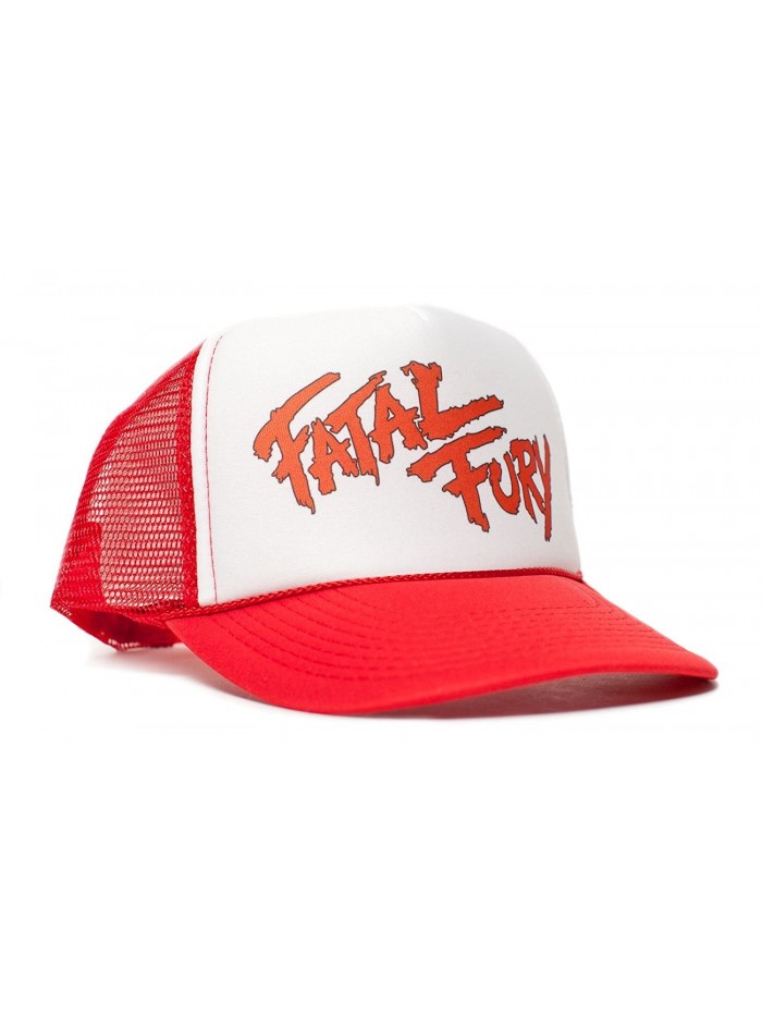 Fatal Fury Unisex-Adult Trucker Hat -One-Size Curved Bill Red/White - CW11T58VNEH