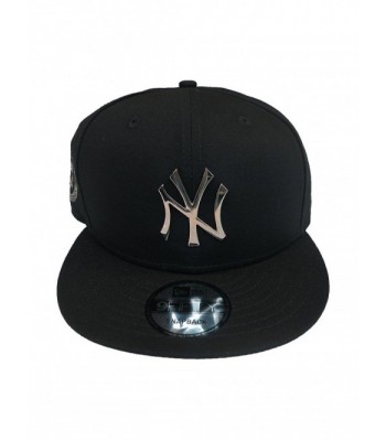 New York Yankees Blue Metal Badge Silver New Era 950 Mlb Hat Snap Cap Ny - Silverblack - C5186OUZDZZ