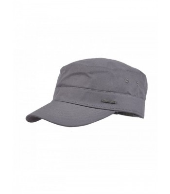 Kenmont Men's 100% Cotton Twill Trendy Corps Military Radar Cap Cadet Tactical Cap - Dark Grey - C112L5CYGOJ