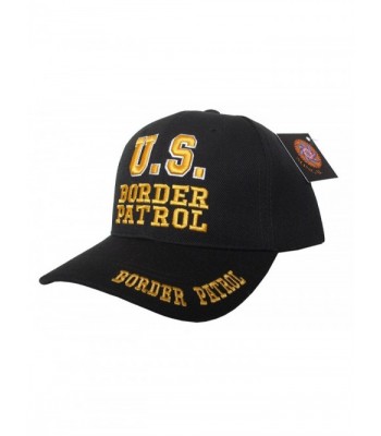 US Border Patrol Law Enforcement- 3D Embroidered Adjustable Baseball Cap - Black - C912O6C20N9