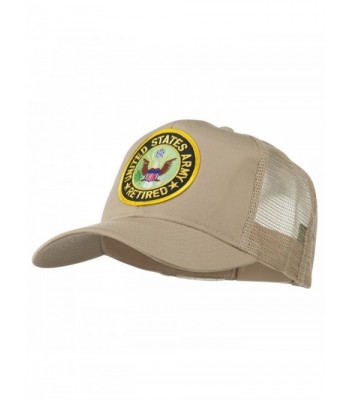 US Army Retired Circle Patched Mesh Cap - Khaki - C611RNPR3HP