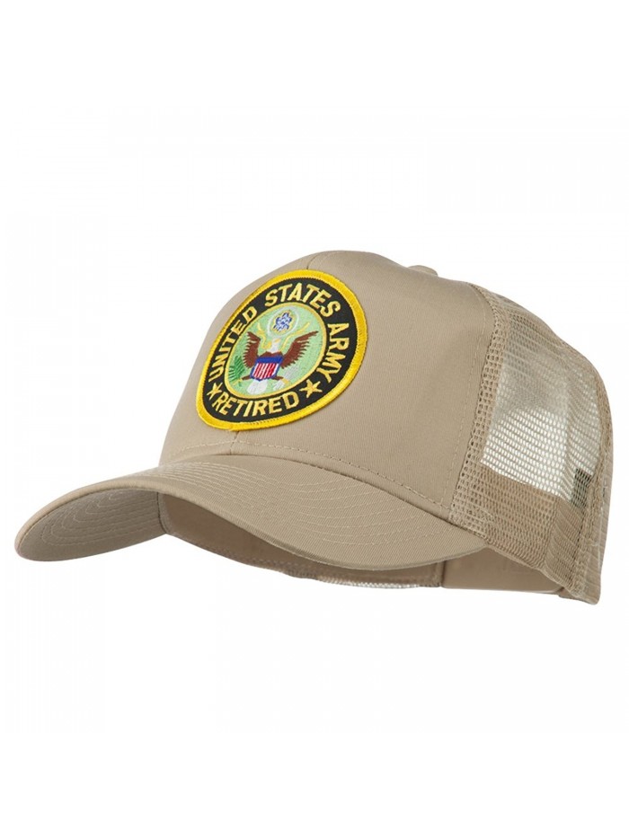 US Army Retired Circle Patched Mesh Cap - Khaki - C611RNPR3HP