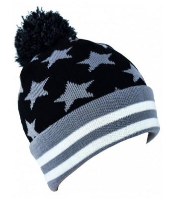 PATT Ind. Pom-Pom Camo Beanie - Black + Gray - C0128PUTWL1