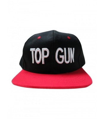 Top Gun Adjustable Snapback Flat Bill Hat Baseball Cap - C317YXONDC0