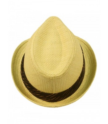 Summer Spring Fedora Hat Natural in Men's Fedoras