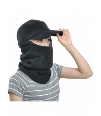 ECYC Masked Scarf Fleece Cap Hat Warm Windproof Balaclava for Women Men Winter - A04-black - CG120SO62CT