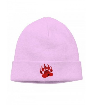 TinaTN Red Claw Unisex Wool Flock Cotton Knit Winter Warm Ski Hat Beanie Cap - Pink - CI188E2YEUA