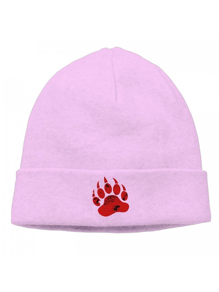 TinaTN Red Claw Unisex Wool Flock Cotton Knit Winter Warm Ski Hat Beanie Cap - Pink - CI188E2YEUA