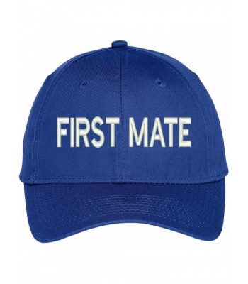 Trendy Apparel Shop First Mate Embroidered Baseball Cap - Royal - CQ12FXK4JXR