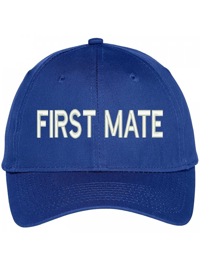 Trendy Apparel Shop First Mate Embroidered Baseball Cap - Royal - CQ12FXK4JXR