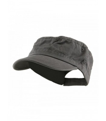 Wholesale Enzyme Washed Cotton Army Cadet Castro Hats (Grey) - 20770 One Size - C0111GHWXMV