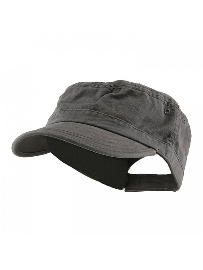 Wholesale Enzyme Washed Cotton Army Cadet Castro Hats (Grey) - 20770 One Size - C0111GHWXMV