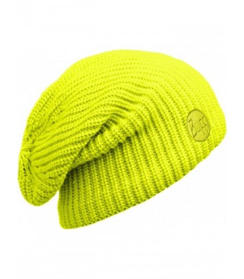 BUFF Knitted Polar Slouchy Hat - Knitted & Polar Slouchy Hat Drip Yellow Fluor - CS11VAJ6YKV