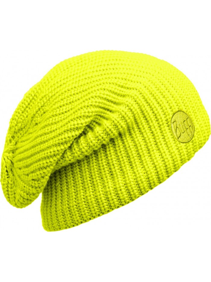 BUFF Knitted Polar Slouchy Hat - Knitted & Polar Slouchy Hat Drip Yellow Fluor - CS11VAJ6YKV