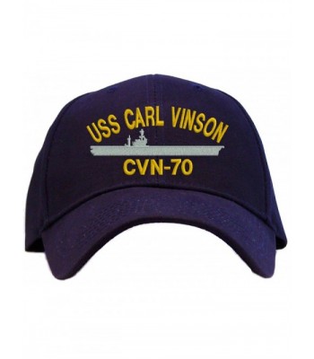 USS Carl Vinson CVN-70 Embroidered Baseball Cap - Navy - C911EUY9B1N