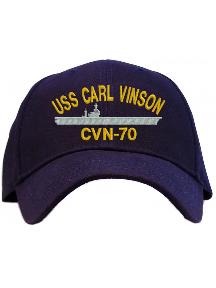 USS Carl Vinson CVN-70 Embroidered Baseball Cap - Navy - C911EUY9B1N