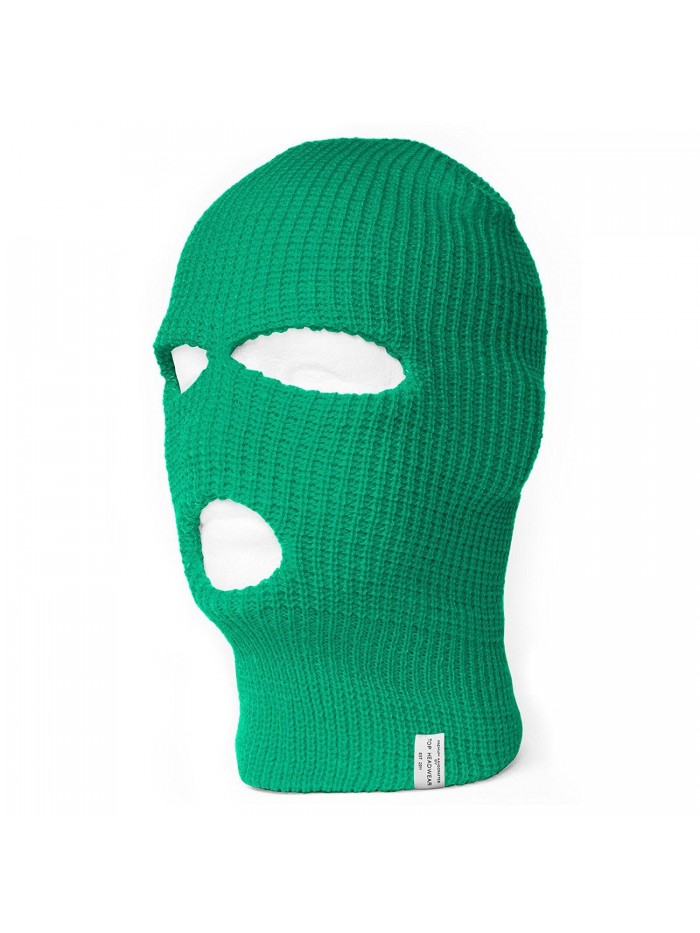 TopHeadwear's 3 Hole Face Ski Mask- Kelly Green - C611BGL2101