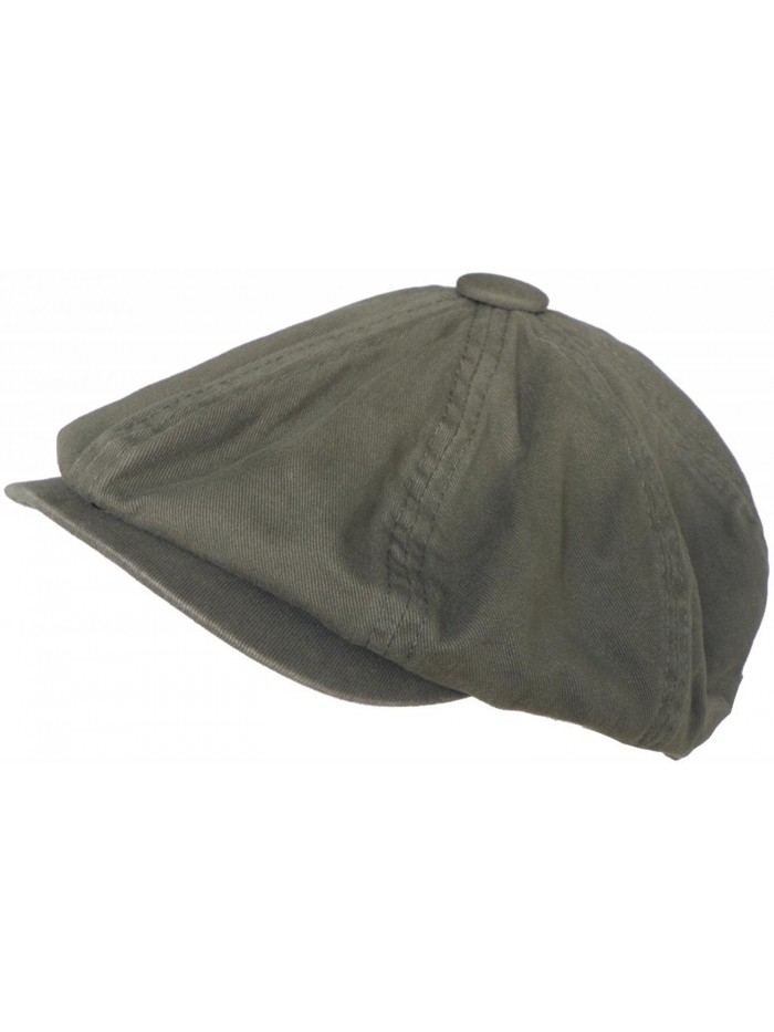 Broner 8/4 Apple Jack Cap Cotton Newsboy Hat (Olive- Small) - C911FGG0UZZ