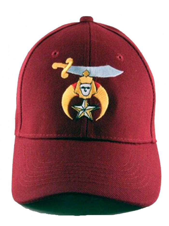 Shriner Baseball Shriners Hat Masonic Mens One Size Maroon - CW11VT9BPS9