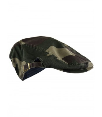 Deewang Fashion Colorful Newsboy Camo Green in Men's Newsboy Caps