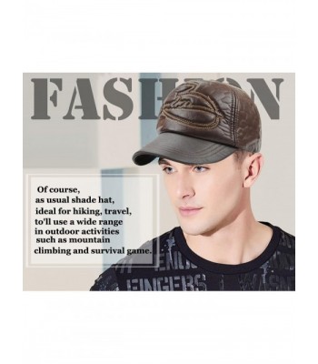 YOYEAHs Baseball Leather Adjustable black in Men's Baseball Caps