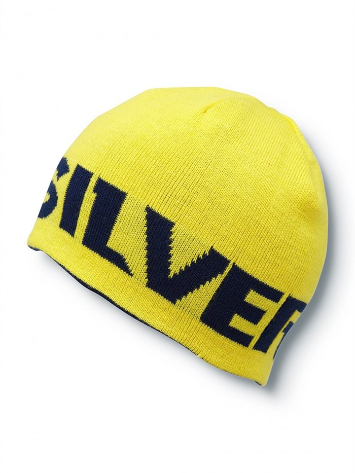 Quiksilver Men's Hot Dog Reversible Skull Cap Beanie-Blue/Black - Yellow/Navyblue - CP11KVBO2L3