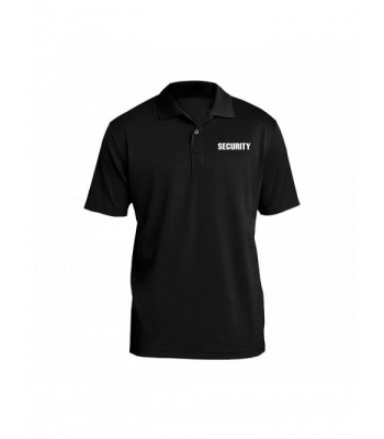 UGP Campus Apparel Security Bouncer Poly Men's Polo - Black - C8187WOTW7X