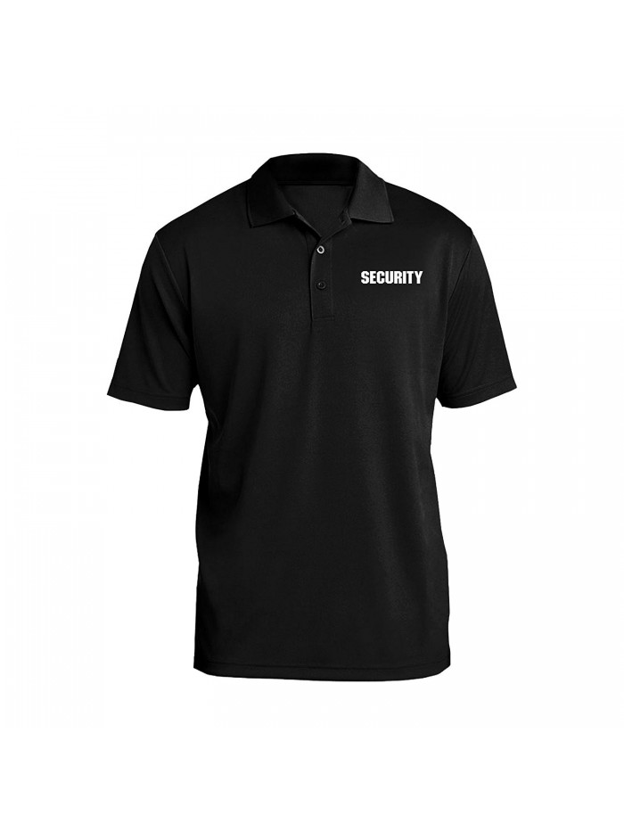 UGP Campus Apparel Security Bouncer Poly Men's Polo - Black - C8187WOTW7X