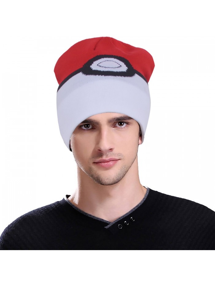 beanie hat winter- Yeam Pokemon Pokeball Winter Adult Beanie Cap - CB187ZYKE92