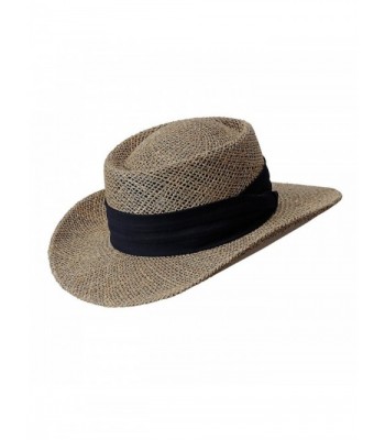 Seagrass Caribbean Gambler Hat by Turner Hat - Brown - C512G227STR