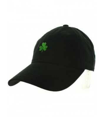 Shamrock Dad Hat Emboidered Black