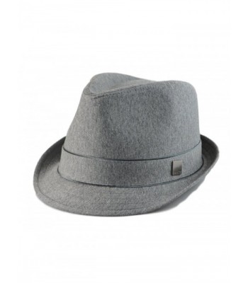 Big size Mens Plain Classic Fedora Trilby Soft Hat Hat XL(60cm)- XXL(62cm) 2Colors - Gray - CZ12DF1HI43