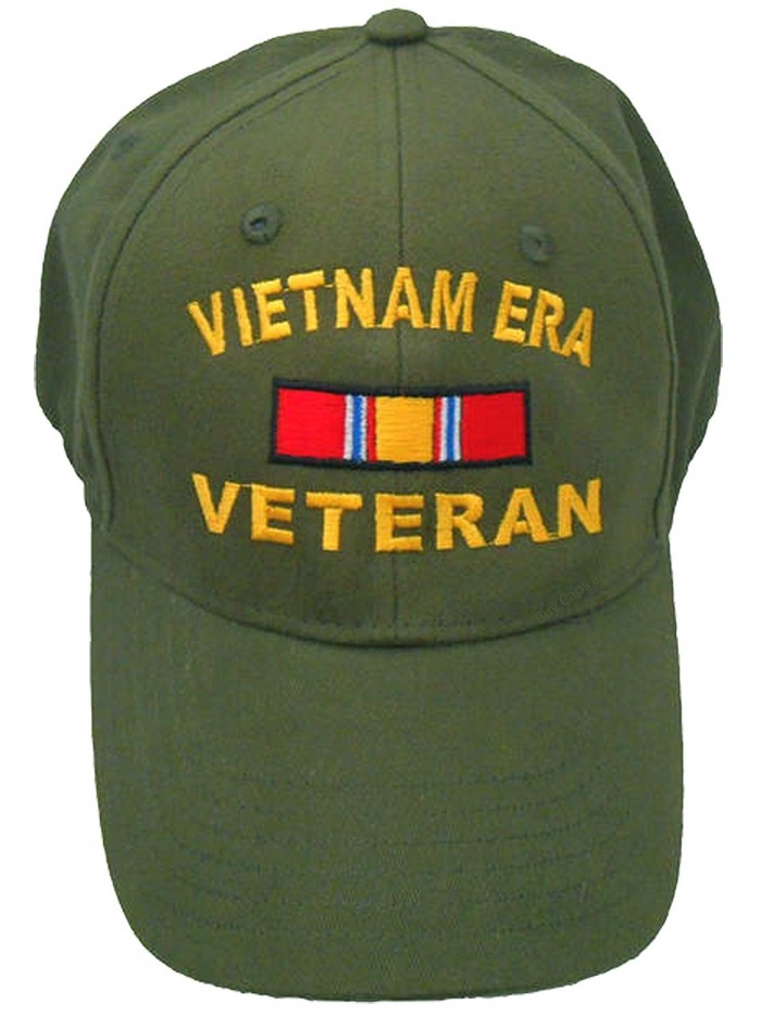 Vietnam ERA Veteran Cap w/ Bumper Sticker OD Green Hat Army Navy Air Force Marine - CO186CRZ8Y7