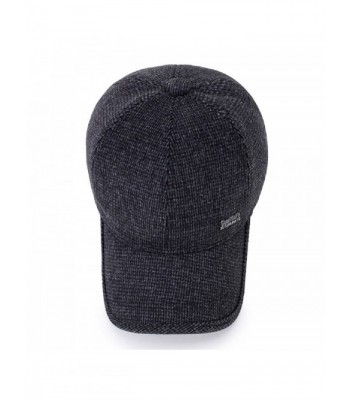 Winter Woolen Peaked Baseball Earmuffs in Men's Baseball Caps