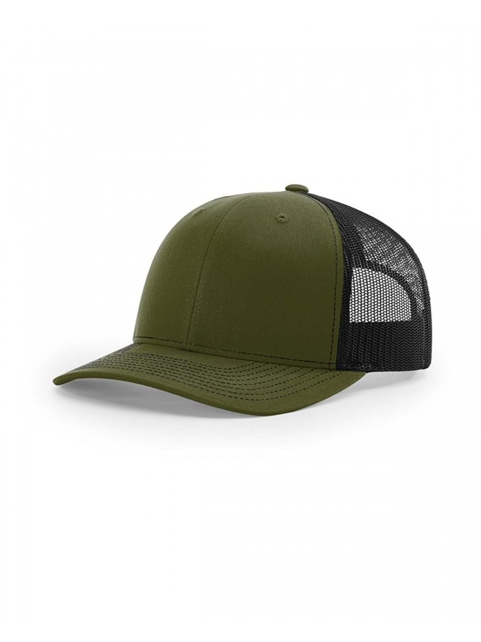 Richardson 112 Trucker Snapback Cap - Loden/ Black - CR126W7FOO3