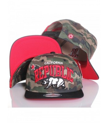 California Republic Flat Special Snapback in Men's Baseball Caps