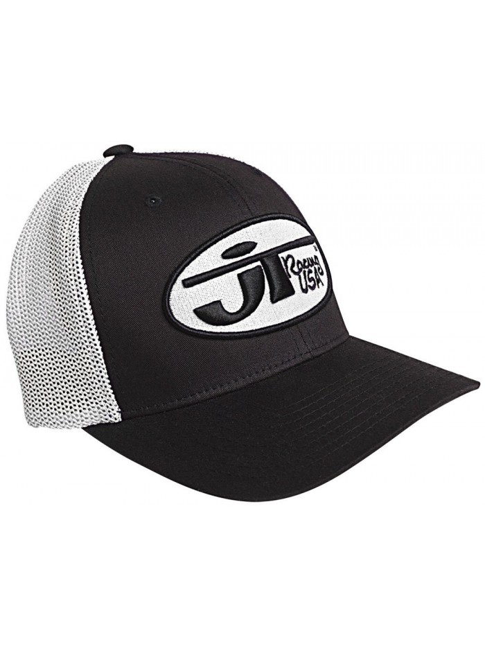 JT Racing USA Hat with Oval Logo (Black/White- Large/X-Large) - Black/White - CK1176EIMI7