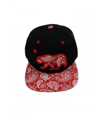 California Republic Paisley Snap Back Cap - Red - CL1219V0AAN