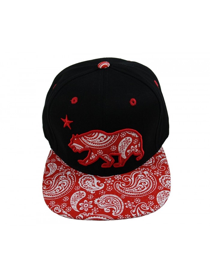 California Republic Paisley Snap Back Cap - Red - CL1219V0AAN