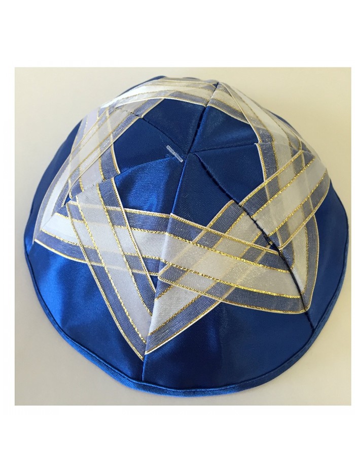 Alef Judaica Kippah Polyester Border - CV12I5E1T81