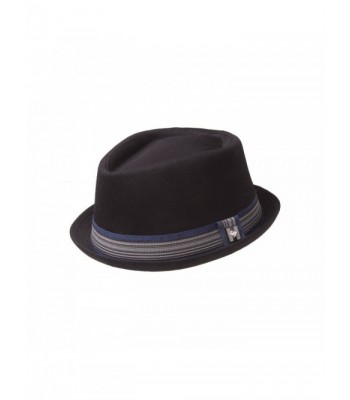 New Peter Grimm Ashton Cotton Pork Pie Stingy Brim Diamond Top Fedora Hat L/XL - C911KVFUIOT