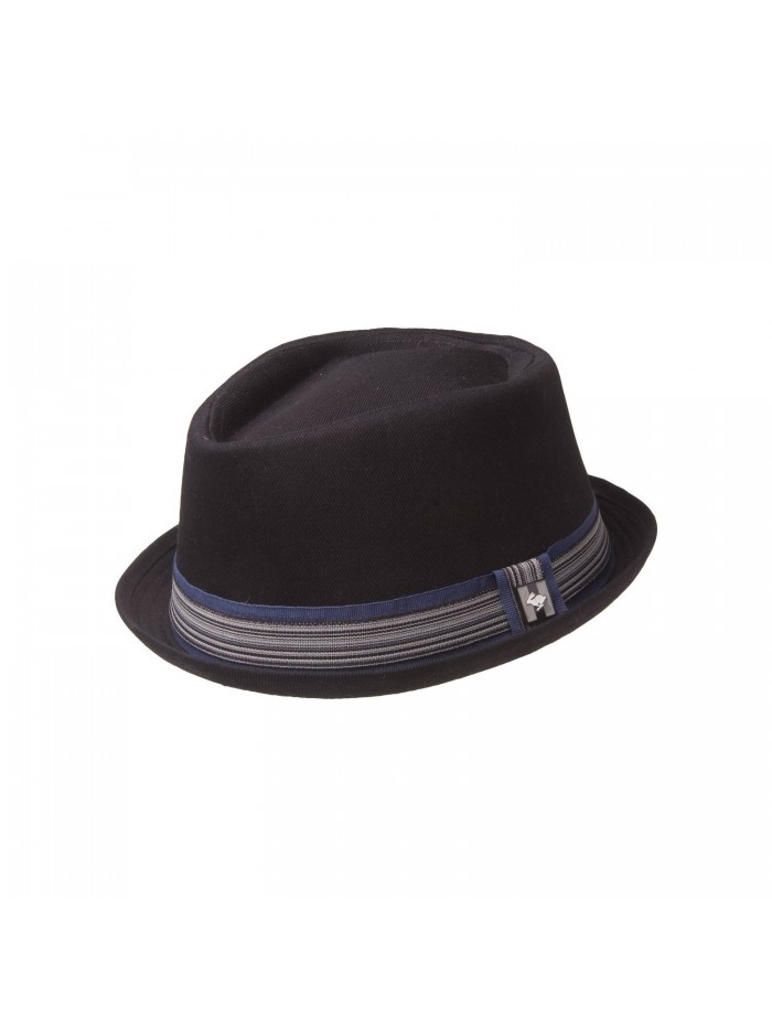 New Peter Grimm Ashton Cotton Pork Pie Stingy Brim Diamond Top Fedora Hat L/XL - C911KVFUIOT